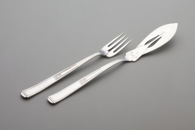 Deux pièces de couverts "Muster Nr. 2000" : 1 couteau à poisson - Joseph Maria Olbrich
