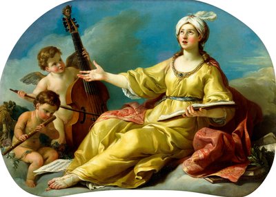 Une personnification de la musique, chantant avec des putti jouant du violon et de la flûte, 1758 - Joseph Marie Vien