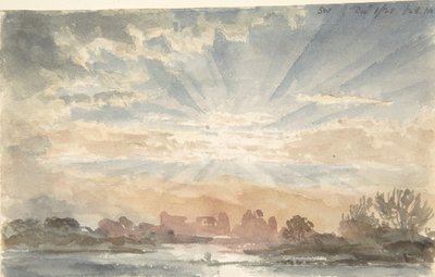 Paysage avec soleil levant, 1er décembre 1828, 8h30 - Joseph Michael Gandy