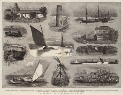 Vacances sur les Norfolk Broads - Joseph Nash