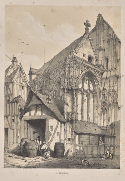 Architecture du Moyen Âge: St. Étienne, Rouen - Joseph Nash
