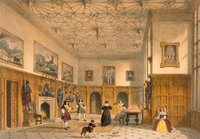 Jeu de batte dans le Grand Hall, Parham Park, Sussex, vers 1600 de 