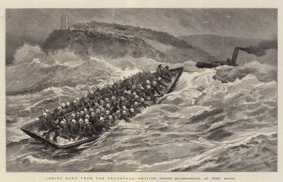 Retour du Transvaal, troupes britanniques réembarquant à Port Natal - Joseph Nash