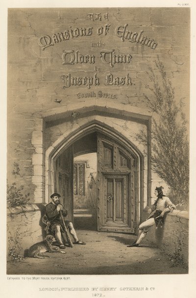 Entrée de la Moat House, Ightham, Kent - Joseph Nash