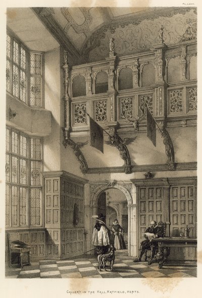 Galerie dans le Hall, Hatfield, Herts - Joseph Nash