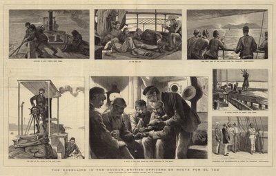 La rébellion au Soudan, officiers britanniques en route pour El Teb - Joseph Nash