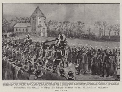 Transfert des restes du prince et de la princesse Bismarck au mausolée de Friedrichsruh - Joseph Nash