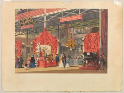 Allemagne du Nord. Planche de "Images complètes de la Grande Exposition de 1851 de Dickinson," publiée en 1854 - Joseph Nash The Elder