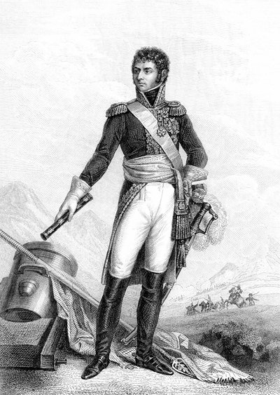 Maréchal Jean-Baptiste-Jules Bernadotte, Charles XIV de Suède (gravure) - Joseph Nicolas (after) Jouy