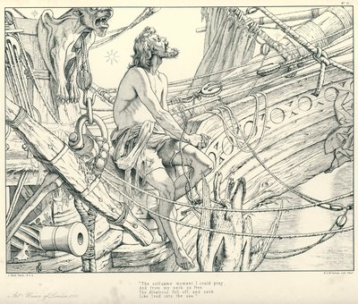 Illustration pour La Complainte du vieux marin de Coleridge - Joseph Noel (after) Paton