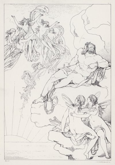 Prométhée délivré de Shelley, Acte I - Joseph Noel after Paton