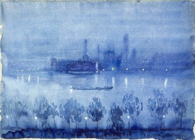 Nuit bleue, Londres - Joseph Pennell