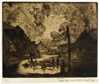 Charbon - Abomination du travail, rivière Mahanoy - Joseph Pennell