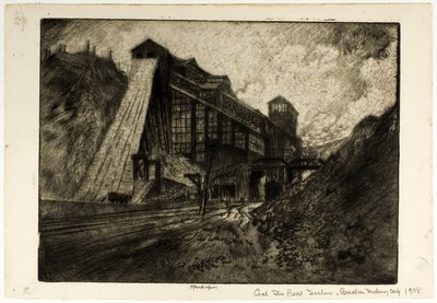 Charbon—La grande pente, Breaker, Mahanoy City - Joseph Pennell
