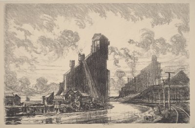Broyeur de charbon sur la rivière - Joseph Pennell