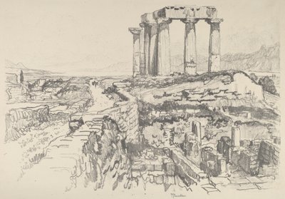 Corinthe, vers le golfe - Joseph Pennell