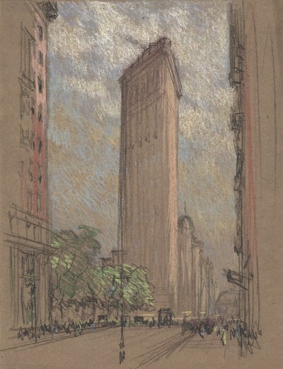 Dessin du Flatiron Building par Pennell, vers 1904 - Joseph Pennell