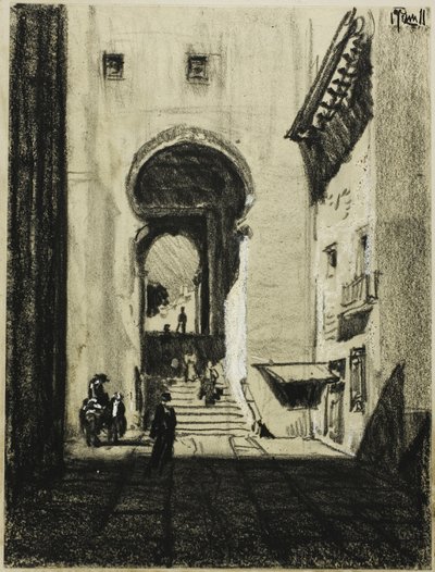 Entrée de Zocodover, Tolède - Joseph Pennell