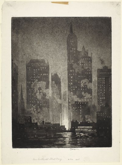 Depuis le ferry de Cortland Street - Joseph Pennell