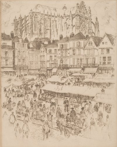 La Place, Beauvais, 1907 - Joseph Pennell
