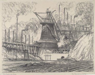La grande aciérie, Gary, Indiana - Joseph Pennell
