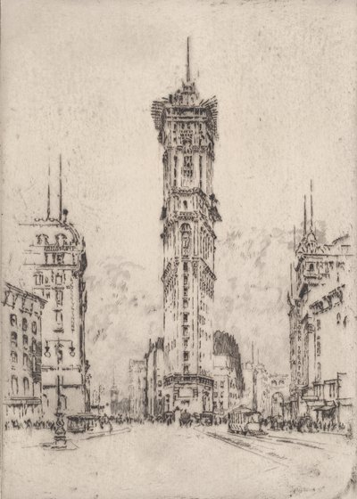 Le bâtiment du Times, 1904 - Joseph Pennell