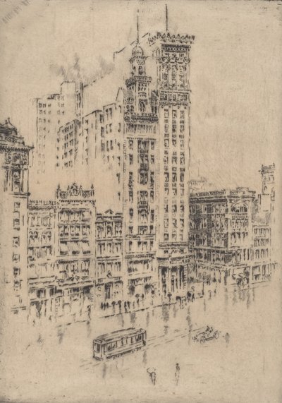 Union Square, jour de pluie - Joseph Pennell