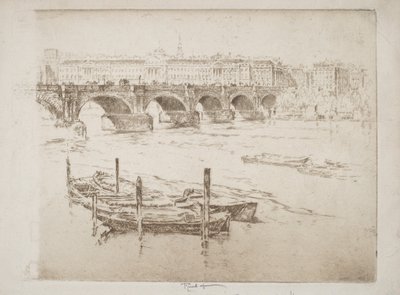Le pont de Waterloo et Somerset House - Joseph Pennell