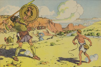 David et Goliath - Joseph Porphyre Pinchon