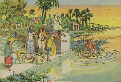 Moïse trouvé dans les joncs - Joseph Porphyre Pinchon