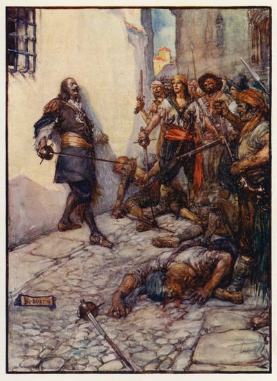 Férocement et longtemps cet homme vaillant a combattu - Joseph Ratcliffe (after) Skelton