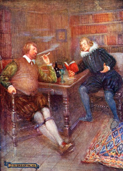 Ben Jonson (à gauche) en conversation avec William Drummond - Joseph Ratcliffe Skelton