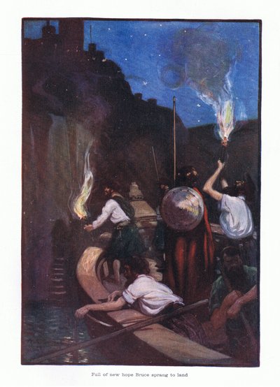 Plein de nouvel espoir, Bruce a sauté sur la terre ferme - Joseph Ratcliffe Skelton