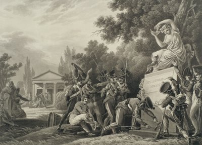 Soldats rendant hommage à Isabelle Czartoryski (1746-1835) - Joseph Richter