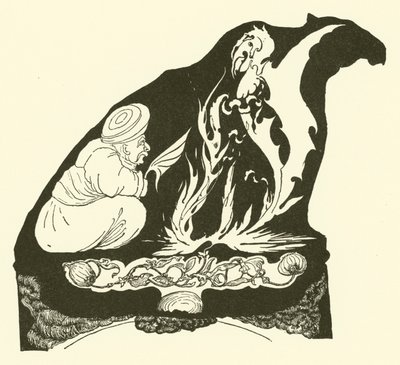 Le Djinn créant la magie qui a donné la bosse au chameau (gravure) - Joseph Rudyard (after) Kipling