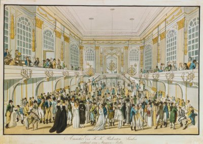 Vue de la salle de bal K. u. K. pendant un bal masqué - Joseph Schütz
