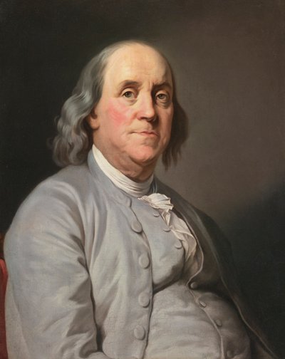 Portrait de Benjamin Franklin - Joseph Siffred Duplessis