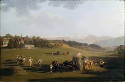 La fenaison près de Berne - Joseph Simon Volmar