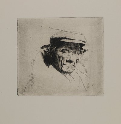 Sans titre - Homme avec une casquette et un col de fourrure - Joseph Stella