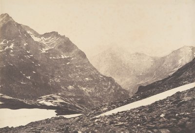 Vue de la partie de la Maladetta et des montagnes du haut du port de Vénasque, 1853 - Joseph Vigier