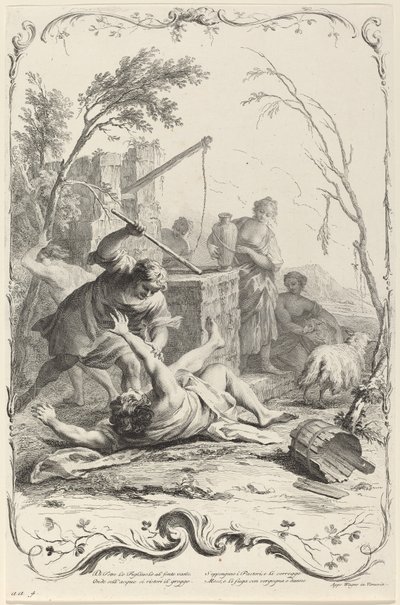 Moïse frappant un berger - Joseph Wagner
