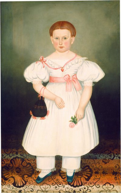 Jeune fille au réticule et à la rose, vers 1840 (huile sur toile) - Joseph Whiting Stock
