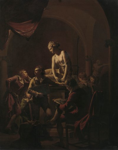 Académie à la lumière des lampes - Joseph Wright of Derby