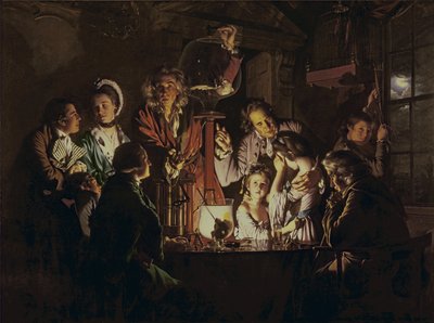 Une expérience sur un oiseau dans la pompe à air - Joseph Wright of Derby