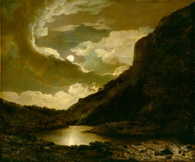 Matlock Tor au clair de lune, vers 1778 - Joseph Wright of Derby