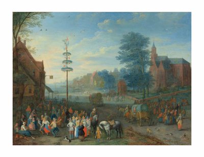 Une kermesse de village avec des figures dansant autour d