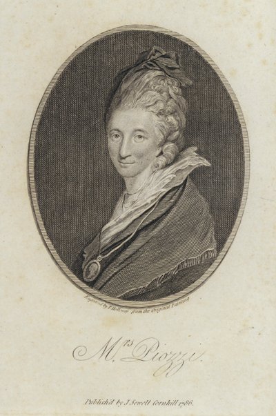Hester Lynch Piozzi, diariste et auteure galloise - Joshua (after) Reynolds