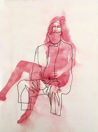 Étreinte romantique abstraite - Joshua Hoskins