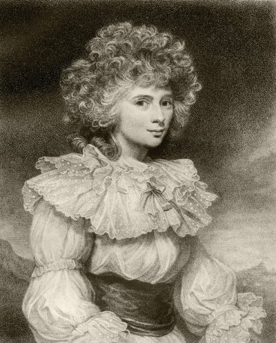 Elizabeth Cavendish, Duchesse de Devonshire, gravée par F. Bartolozzi, du 