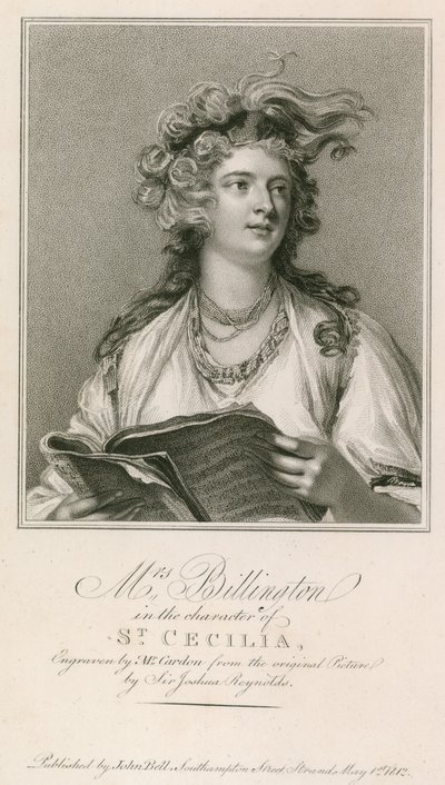 Mme Billington dans le rôle de Sainte Cécile - Joshua Reynolds